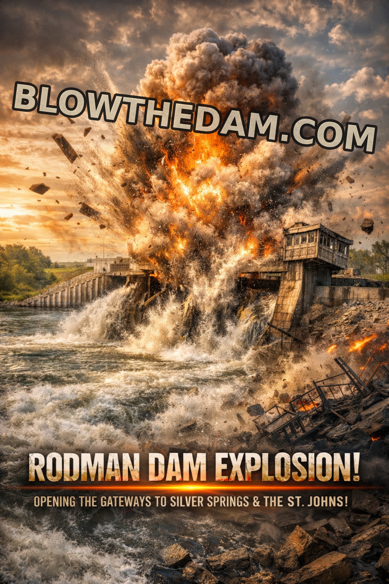 Rodman Dam Explosion - Opening the gateways to Silver Springs & the St. Johns